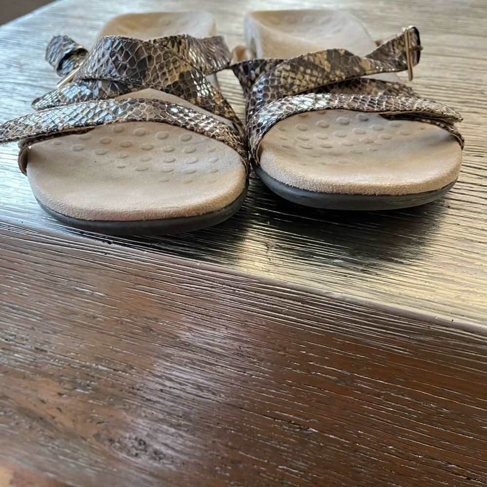 Vionic Kira Brown Snake Print Sandal Slides Sz 8w… - image 6